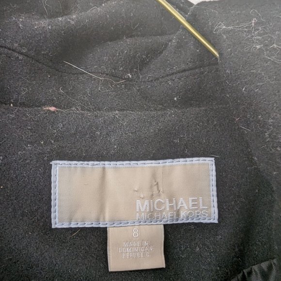 Michael Kors Wool Blend Asymmetrical Belted Coat - Picture 2 of 4